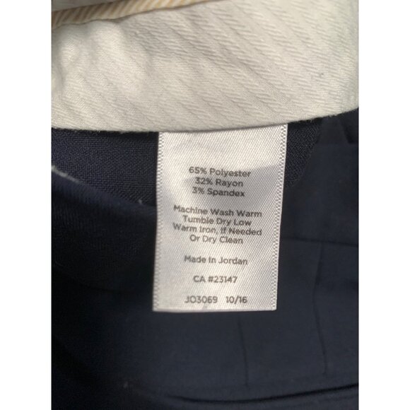 Talbots Women’s 8 Navy Straight Leg Chino Dress Pants CA23147 JO3069 Polyester B - Picture 3 of 6